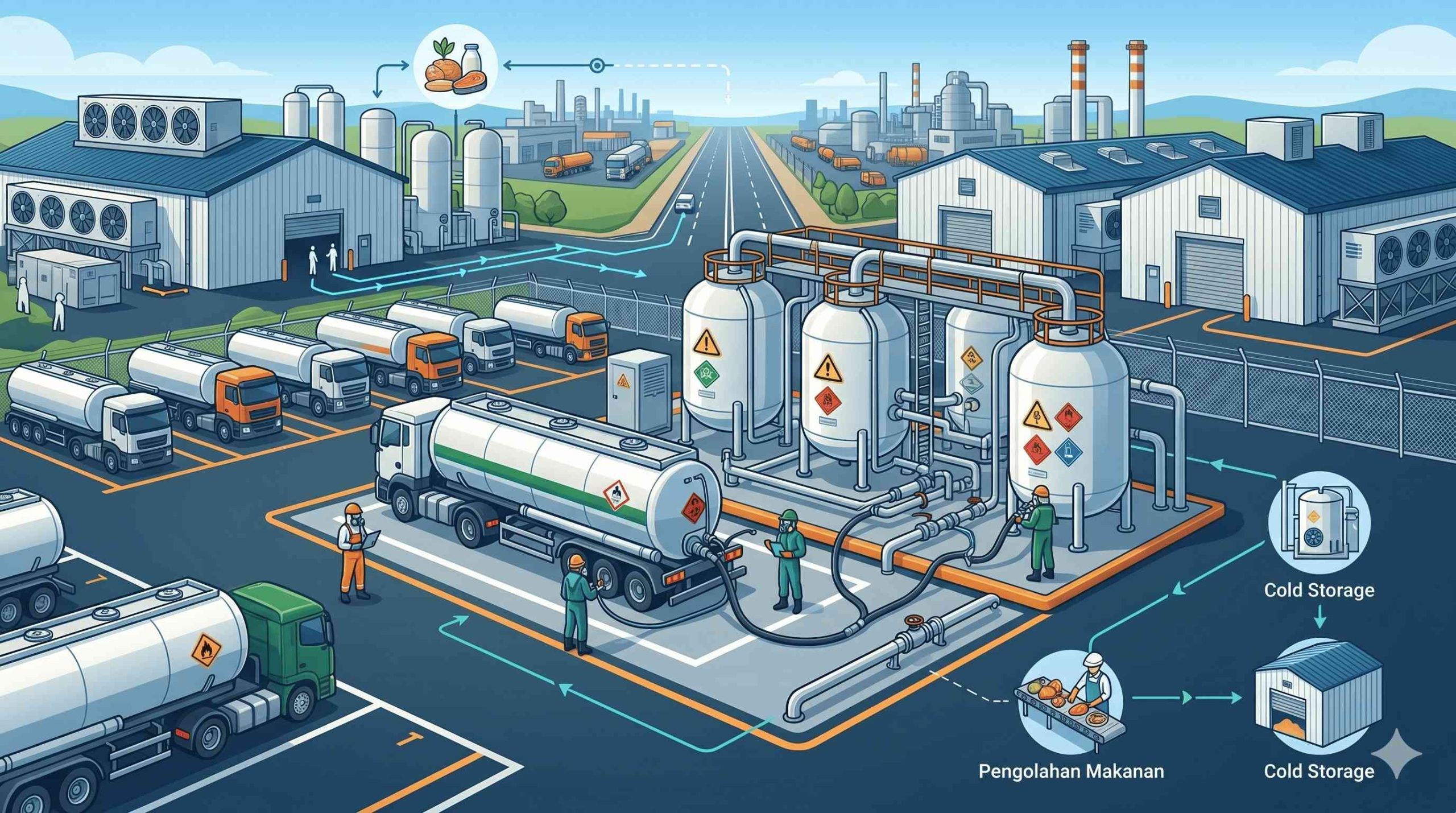 PT Damika Buana Indonesia sebagai distributor Ammonia 99% murni untuk sistem pendingin industri.