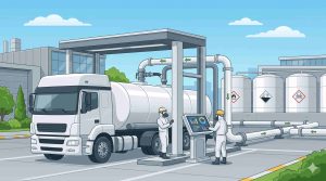 Distribusi aman dan pengiriman berkala oleh supplier HCL industri PT Damika Buana Indonesia menggunakan armada truk tangki khusus untuk kebutuhan manufaktur skala besar.
