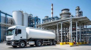 Ilustrasi Truk tangki bahan kimia PT Damika Buana Indonesia menyuplai pasokan sebagai distributor asam sulfat Konawe untuk kawasan industri smelter.