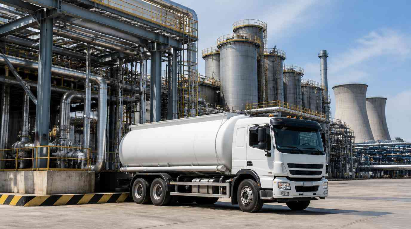 Ilustrasi Truk tangki PT Damika Buana Indonesia bersiap memenuhi pasokan bahan kimia sebagai supplier asam sulfat Sulawesi untuk fasilitas smelter nikel.