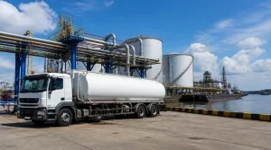Ilustrasi Truk tangki B3 PT Damika Buana Indonesia menyuplai bahan kimia sebagai supplier asam sulfat Banjarmasin untuk pabrik minyak kelapa sawit.